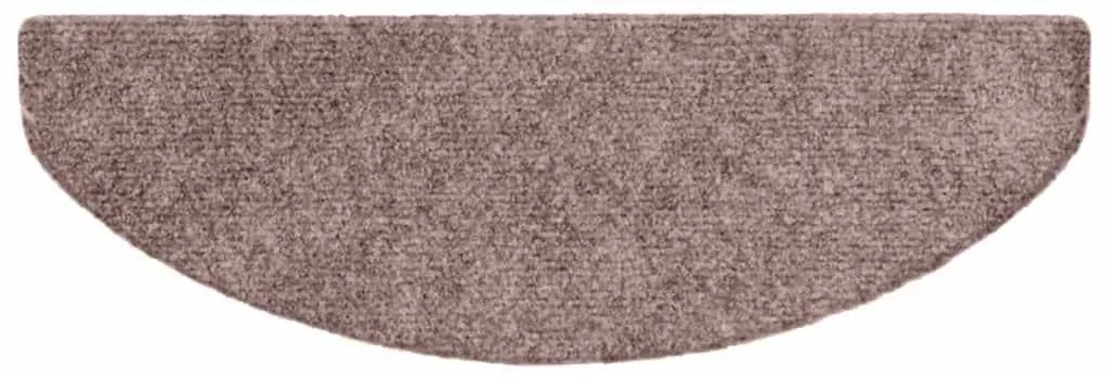vidaXL Πατάκια Σκαλιών Αυτοκόλλητα 10 τεμ. 65x21x4 εκ. Κρεμ Ημίστρογγυλά Μεγάλα