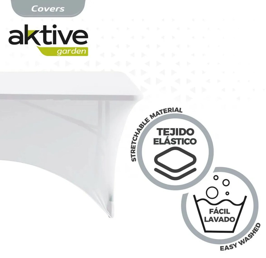 Προστατευτική Θήκη Aktive Λευκό 183 x 76 x 76 cm Τραπέζι Aξεσουάρ Oχημάτων Δρόμο (x6)