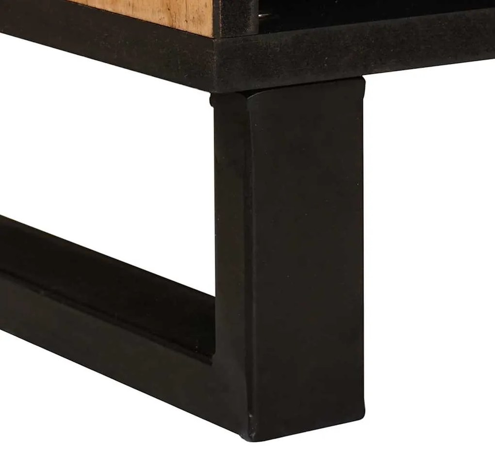 vidaXL Ντουλάπι TV με ράφι Καφέ 80 x 33,5 x 46 εκ. Στερεό ξύλο μάνγκο