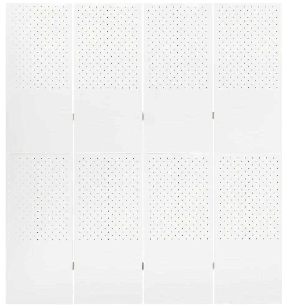 vidaXL Διαχωριστικό Δωματίου με 4 Πάνελ Λευκό 160 x 180 εκ. από Ατσάλι
