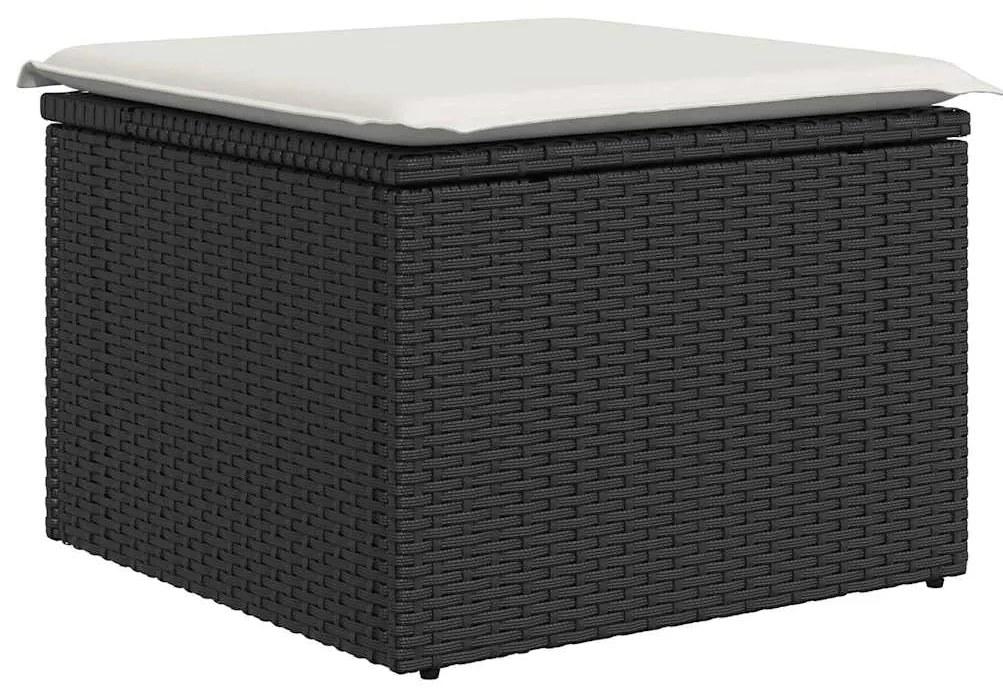 vidaXL Σετ Καναπέ Κήπου 5 Τεμαχίων Μαύρο Συνθετικό Ρατάν με Μαξιλάρια