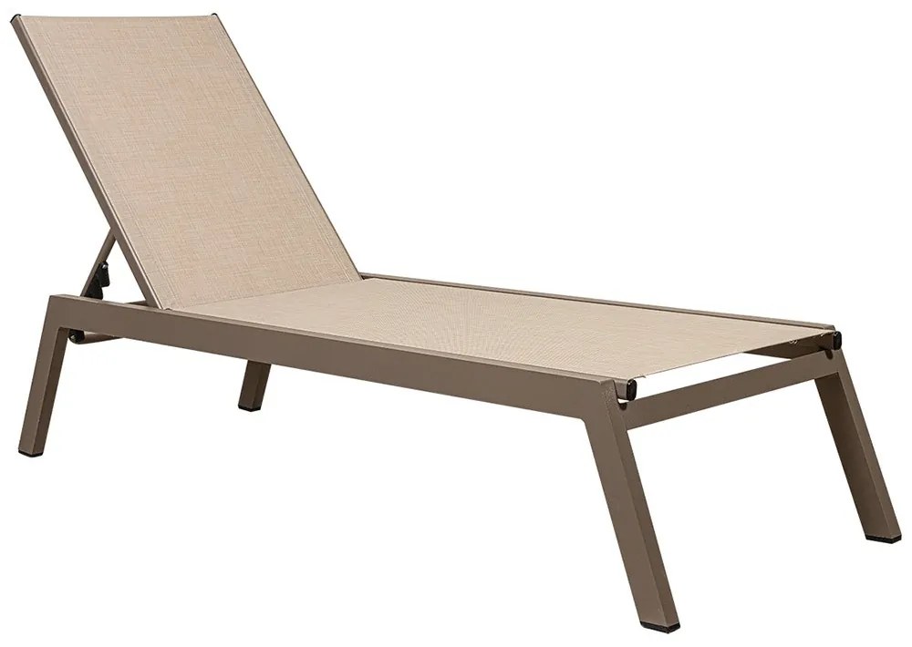 Ξαπλώστρα Ανακλινόμενη 5 Θέσεων 22523 192x60x35cm Beige