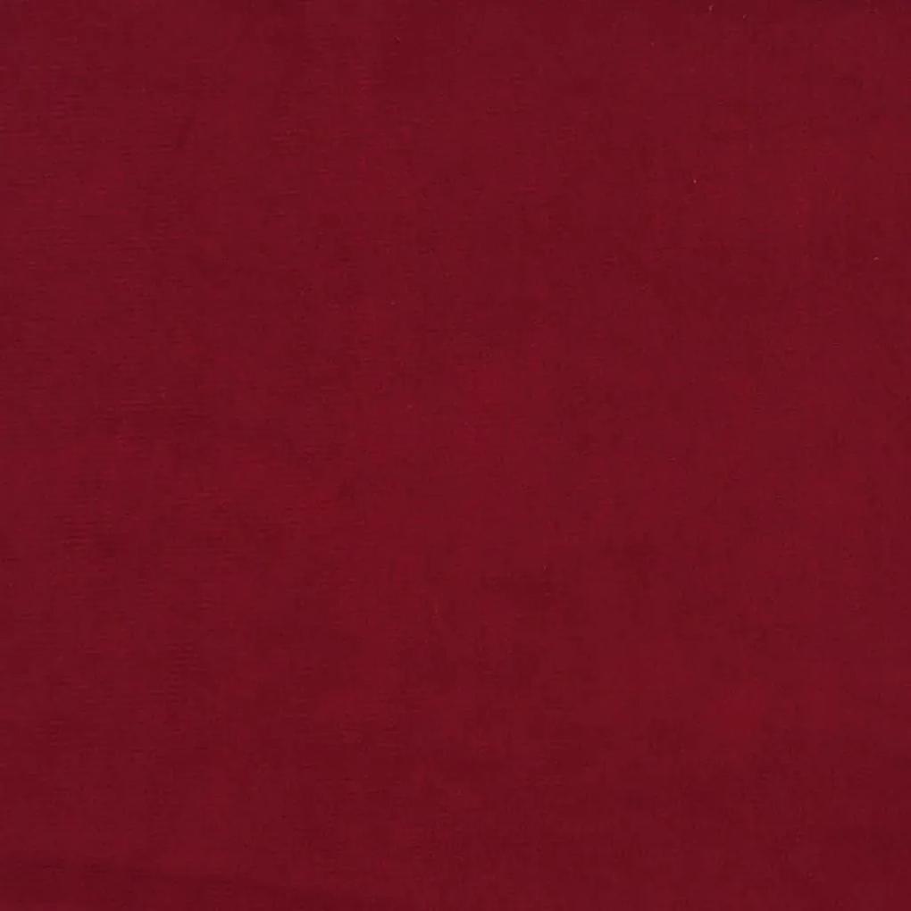 Πάνελ Τοίχου 12 τεμ. Μπορντό 60x15 εκ. 1,08 μ² Βελούδινα - Κόκκινο