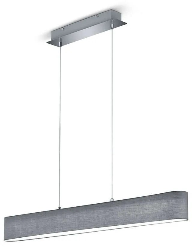 Φωτιστικό Οροφής - Ράγα Lugano 320910111 SMD-LED 100x150cm Grey Trio Lighting Μέταλλο,Ύφασμα