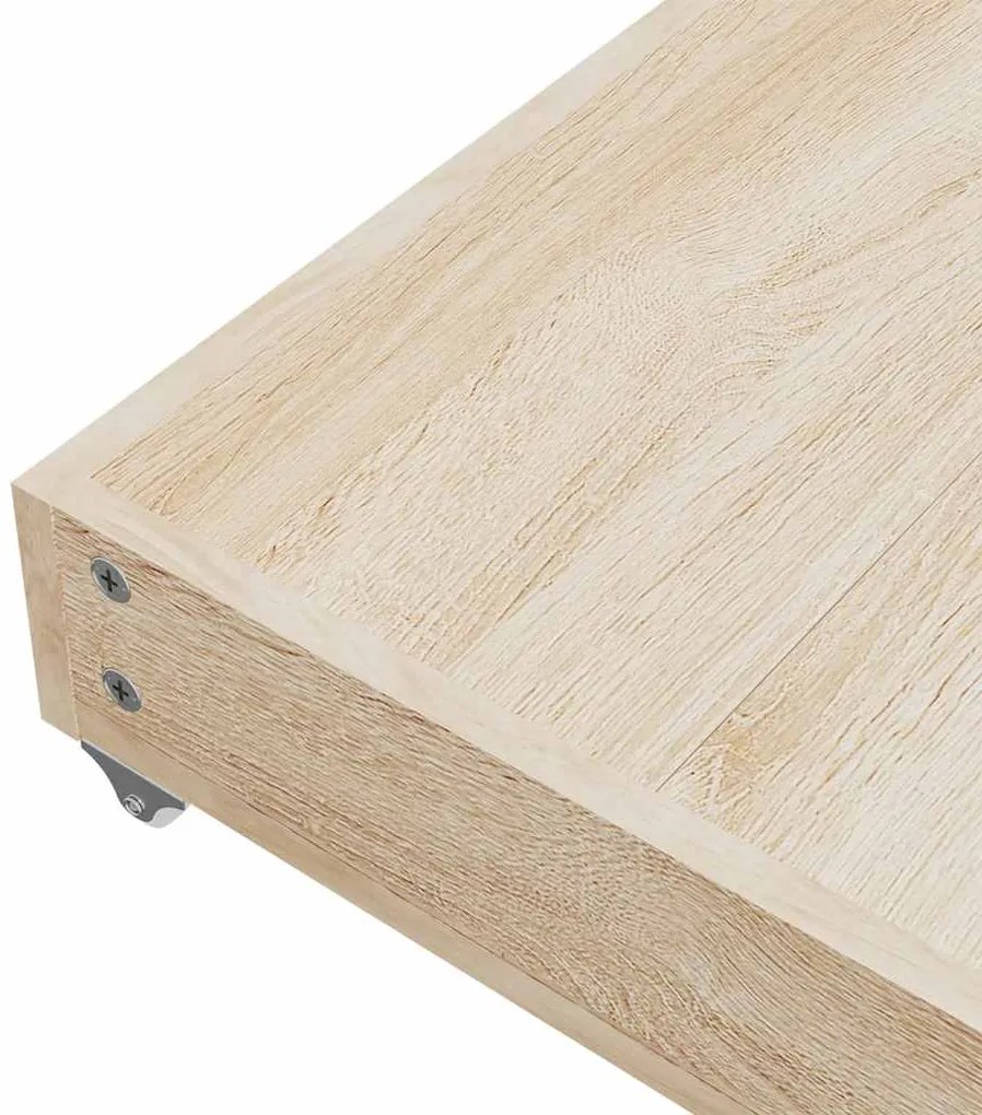 vidaXL Συρτάρια Κρεβατιού 2 τεμ. Σκούρο Γκρι Επεξ. Ξύλο και Ύφασμα