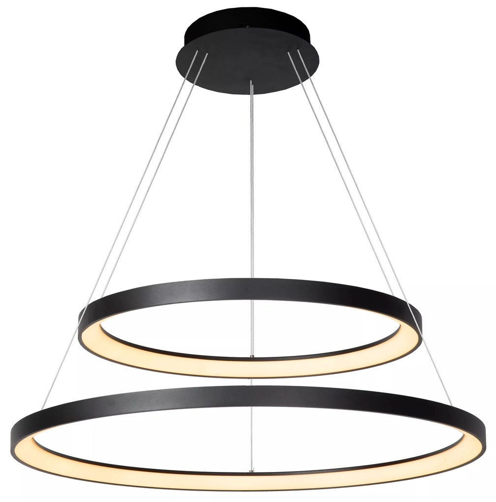 Φωτιστικό Κρεμαστό Lucide 46403-92-30 VIDAL Μαύρο Ματ (Black Mat)|Λευκό (White) 2700 K