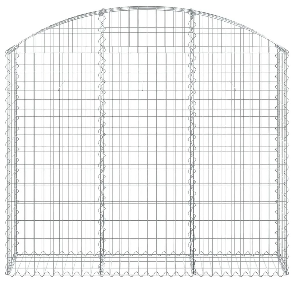 Συρματοκιβώτιο Τοξωτό 150x30x120/140εκ. από Γαλβανισμένο Χάλυβα - Ασήμι