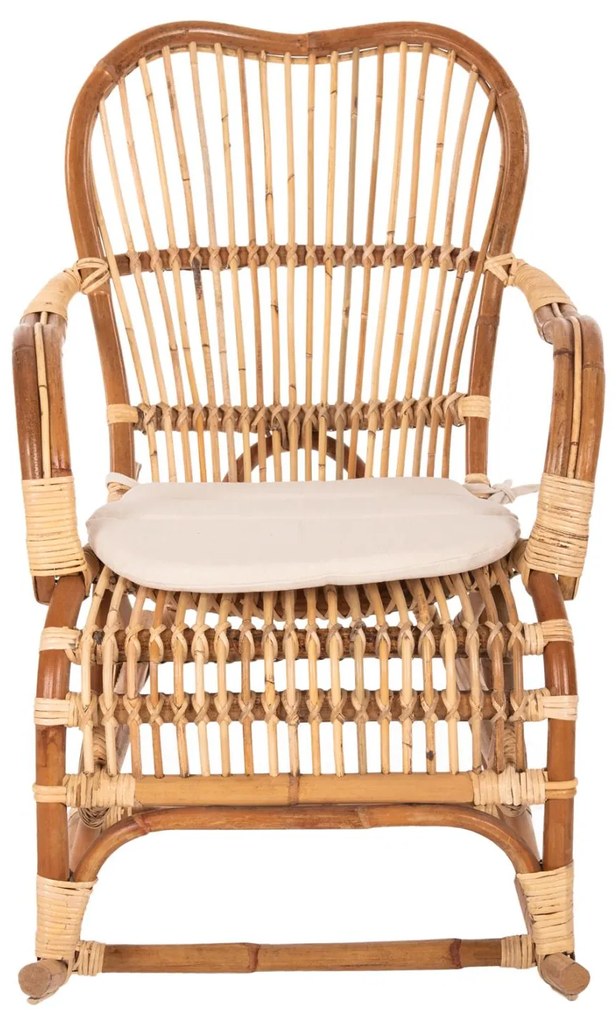 Καρέκλα - Πολυθρόνα SANTA FE C9343 Κουνιστή Rattan με Μαξιλάρι 60x103x90Υ εκ. 60x103x90 εκ.