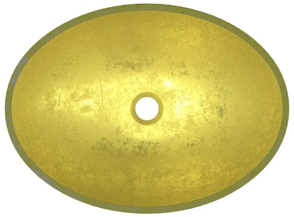 Νιπτήρας Χρυσός 50 x 37 x 14 εκ. Γυάλινος - Χρυσό