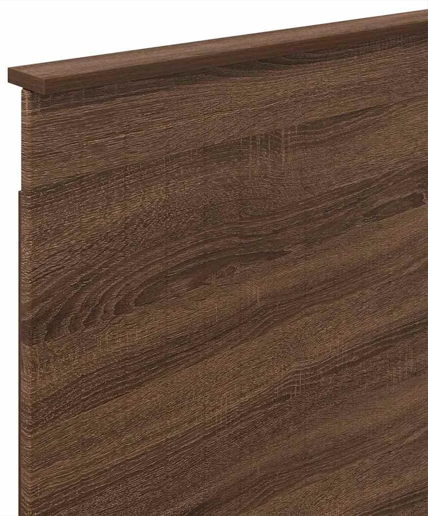 vidaXL Κεφαλάρι με κεφαλάρι Καφέ δρυς 100 cm Επεξεργασμένο ξύλο