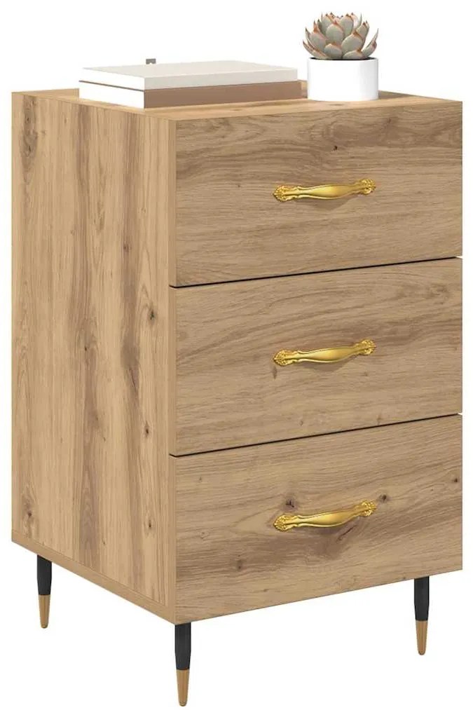 vidaXL Κομοδίνο Artisan Oak 40 x 40 x 66 εκ. Επεξεργασμένο ξύλο