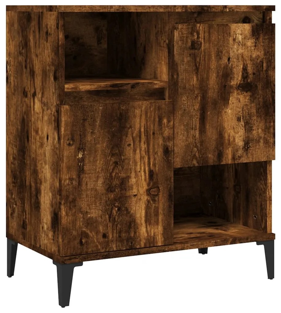 vidaXL Ντουλάπια 3 τεμ. Καπνιστή Δρυς 60x35x70 εκ. Επεξεργασμένο Ξύλο