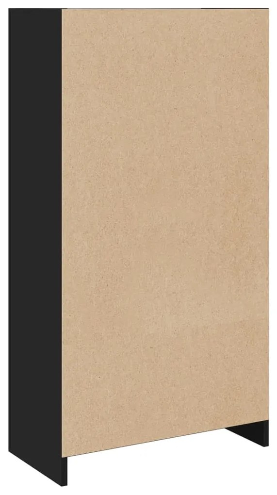 vidaXL Βιβλιοθήκη Μαύρη 57x28,5x107,5 εκ. από Επεξεργασμένο Ξύλο