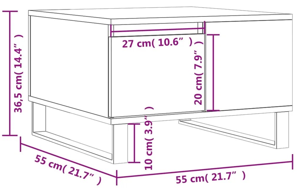 ΤΡΑΠΕΖΑΚΙ ΣΑΛΟΝΙΟΥ ΚΑΦΕ ΔΡΥΣ 55X55X36,5 ΕΚ. ΕΠΕΞΕΡΓΑΣΜΕΝΟ ΞΥΛΟ 830771