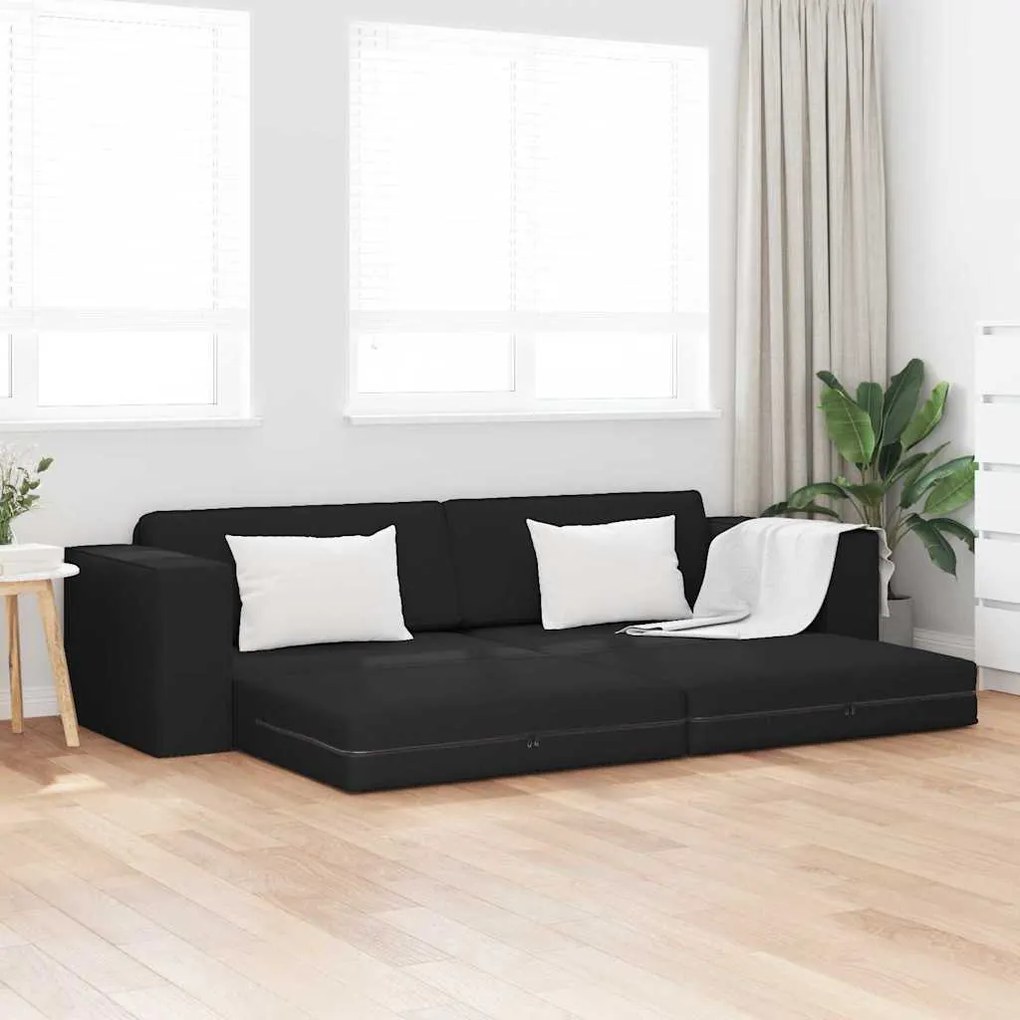 vidaXL Καναπέ-Κρεβάτι Μαύρο 245 x 78 x 77 εκ. ύφασμα
