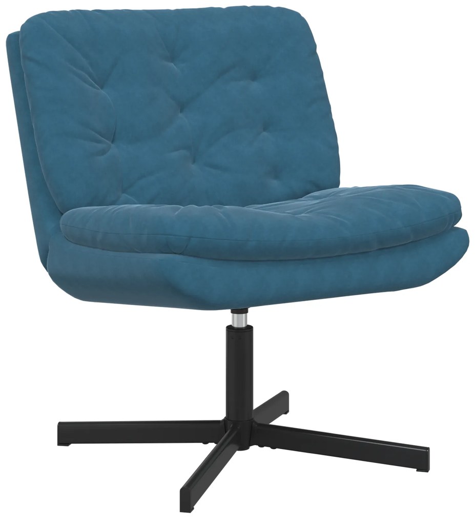 vidaXL Γυριστή Χαλαρωτική Καρέκλα Μπλε 63 x 75 x 76 εκ Βελούδο