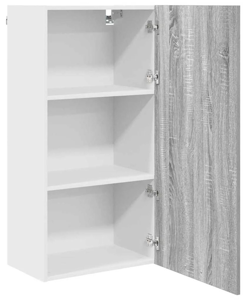 vidaXL Κρεμαστό ντουλάπι Γκρι Σομόνα και Λευκό 50 x 31 x 100 εκ.