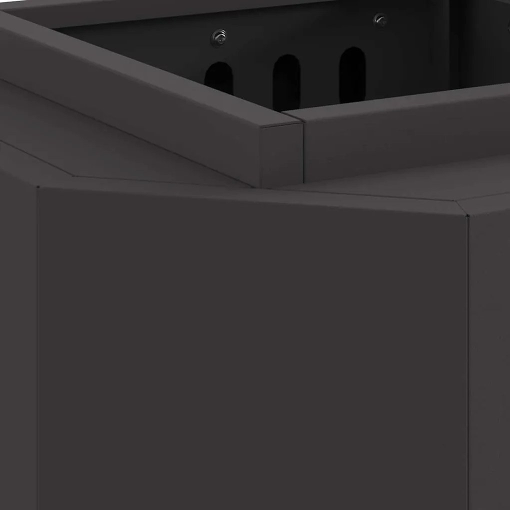 vidaXL Φωτιά Μαύρο 38 x 38 x 51 cm Κρύα έλαση από χάλυβα
