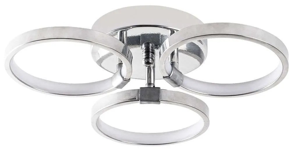 Φωτιστικό Οροφής - Πλαφονιέρα Halk 119FRS1539 37x32x9cm Led 18W 3000K Chrome Opviq