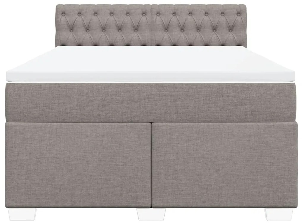 ΚΡΕΒΑΤΙ BOXSPRING ΜΕ ΣΤΡΩΜΑ TAUPE 140X200 ΕΚ. ΥΦΑΣΜΑΤΙΝΟ 3285922