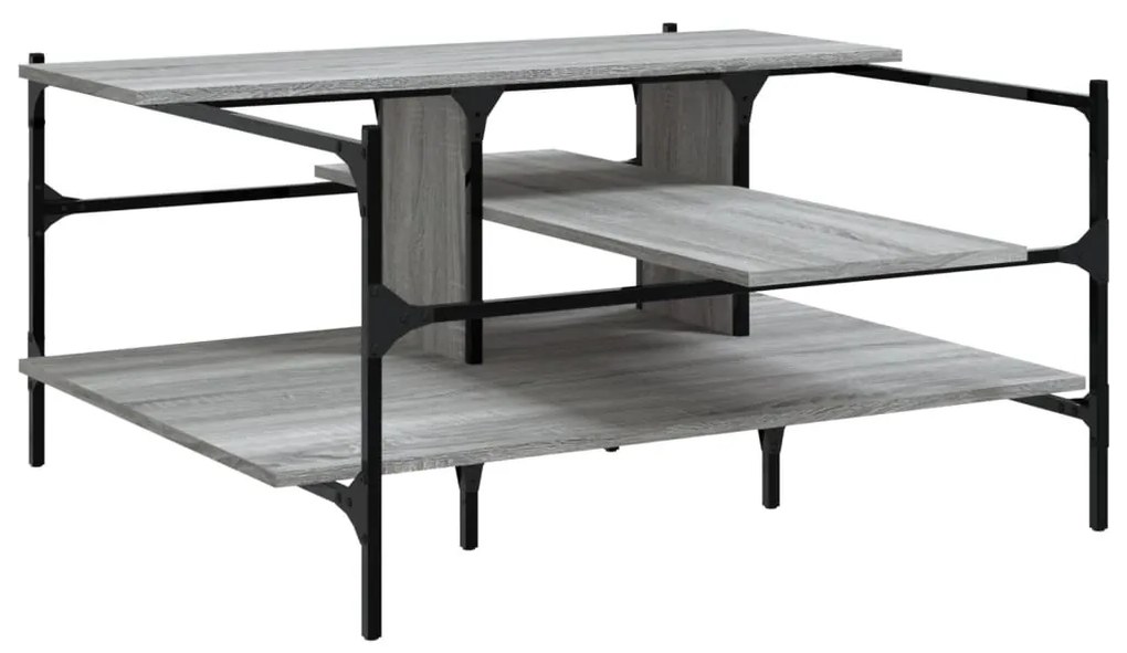 vidaXL Τραπεζάκι Σαλονιού Γκρι Sonoma 100x100x48,5 εκ. Επεξεργ. Ξύλο