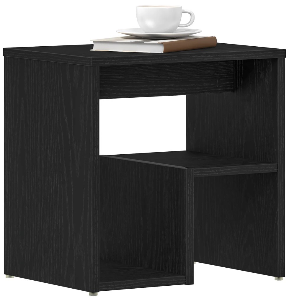 vidaXL Κομοδίνο Μαύρη Δρυς 40x30x40 εκ Συνθετικό Ξύλο