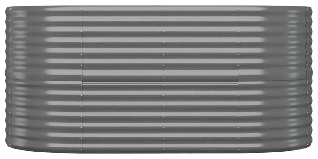 vidaXL Ζαρντινιέρα Γκρι 152x80x68 εκ. Γαλβανισμένος χάλυβας
