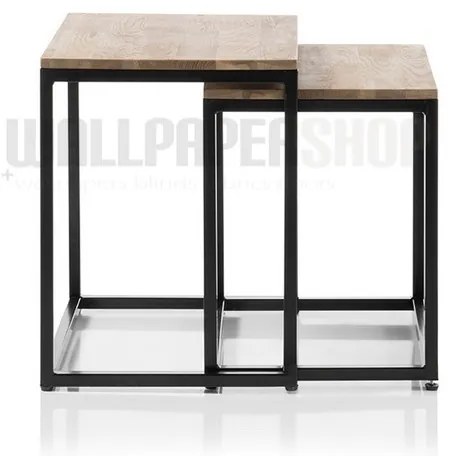 Σετ Τραπεζάκια Σαλονιού Καφέ 50x40x50