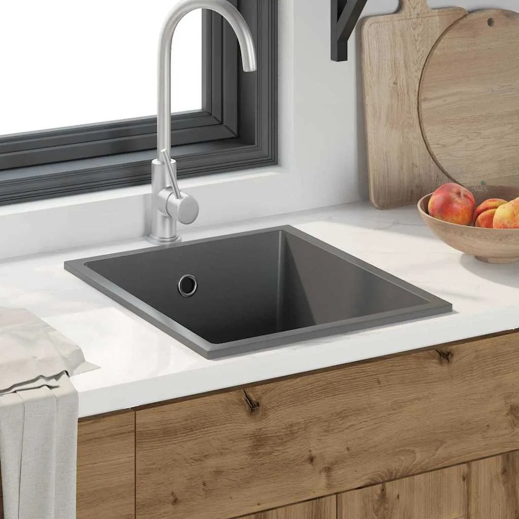 vidaXL Σιντρινο κουζίνας Γκρι 38 x 44 x 20 εκ. Γρανίτης