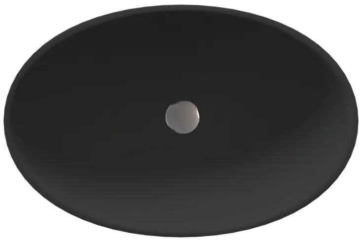 Sanitec Gaia 204 Νιπτήρας Συνθετικός Επικαθήμενος 46,5x15cm Anthracit