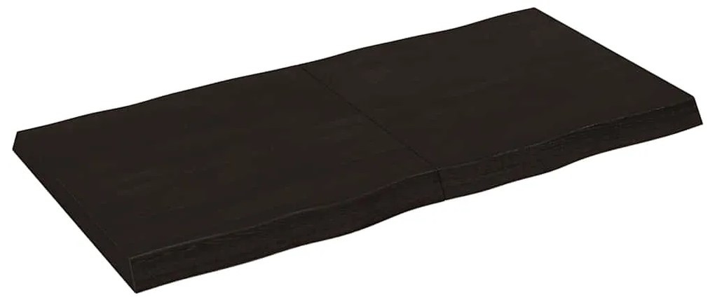 vidaXL Επιφ Τραπεζιού Αν Καφέ 120x60x(2-6)εκ.Ακατέργ. Μασίφ Ξύλο Δρυός