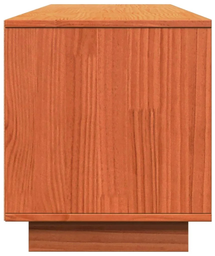 vidaXL Έπιπλο Τηλεόρασης Καφέ Μελί 140x35x40 εκ. από Μασίφ Ξύλο Πεύκου