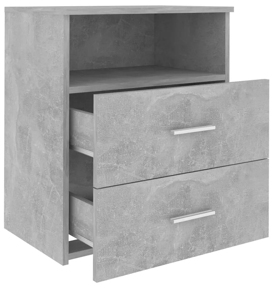 vidaXL Κομοδίνο Γκρι Σκυροδέματος 50 x 32 x 60 εκ.