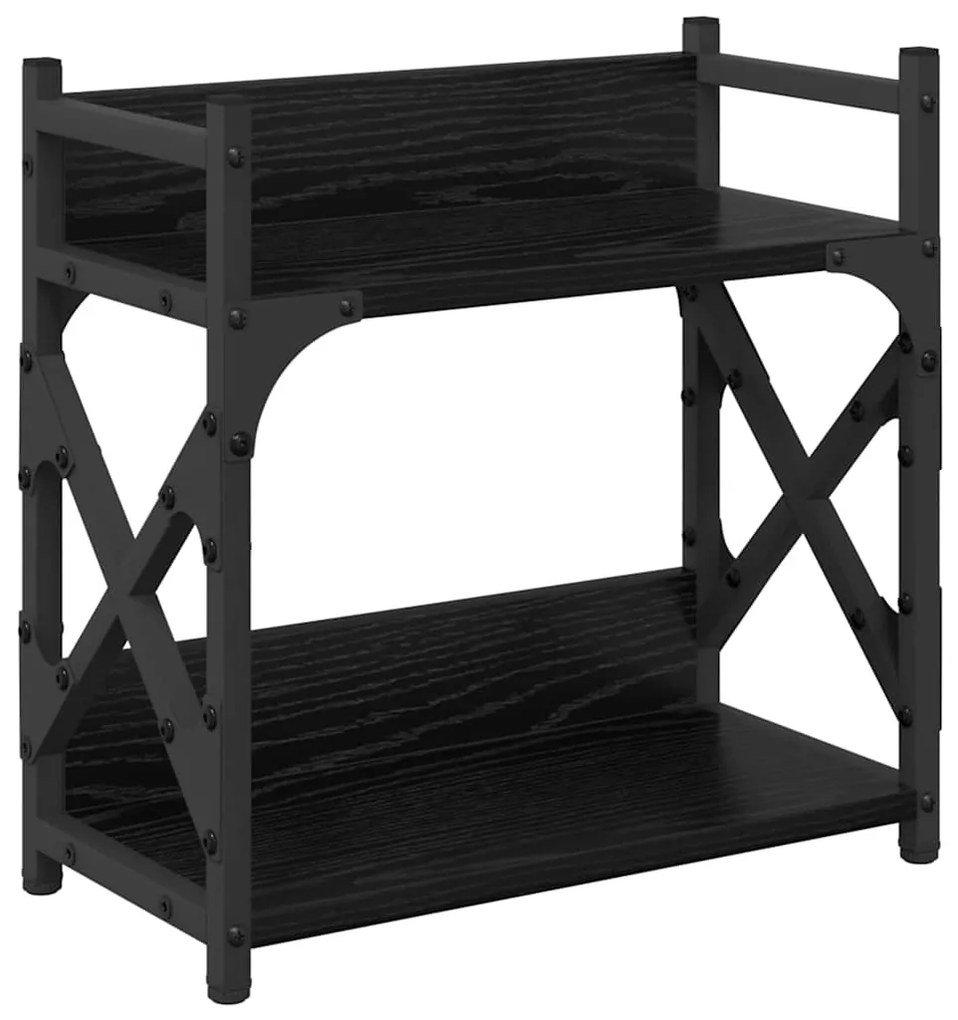 vidaXL Σταντ Εκτυπωτή Μαύρη Οξυά 40 x 20 x 40 εκ Επεξεργασμένο ξύλο