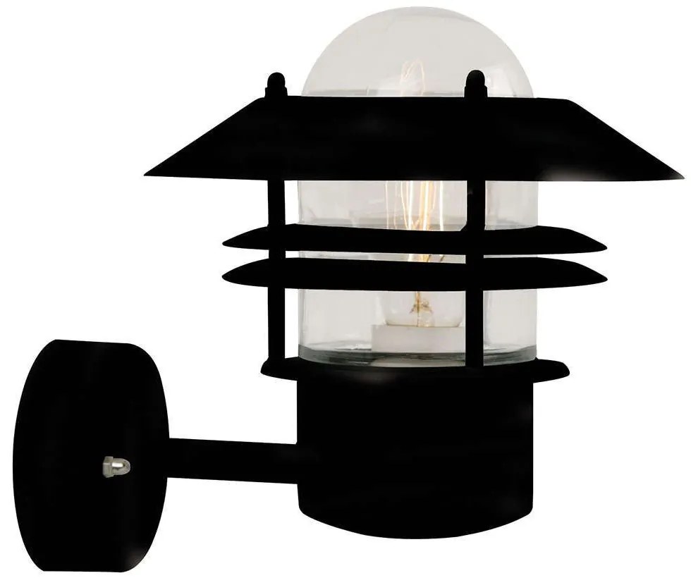 Φωτιστικό Τοίχου Blokhus Up 25011003 25x23cm 1xE27 60W IP54 Black Nordlux Metal, Glass