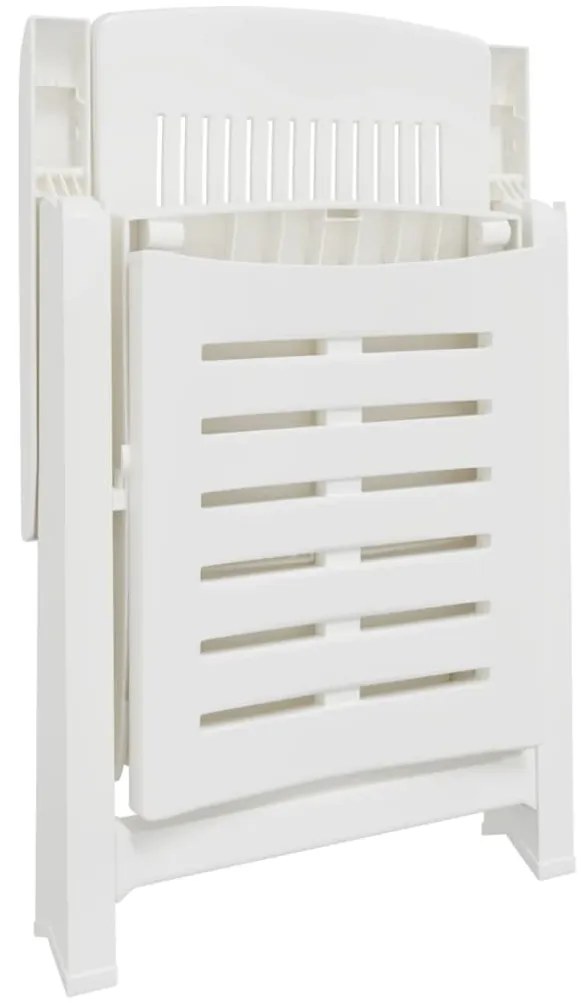 vidaXL Ξαπλώστρα Λευκή Πλαστική