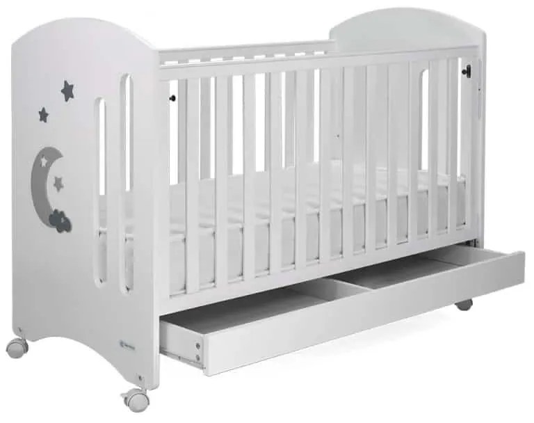 Βρεφικό Κρεβάτι με Συρτάρι  Azure White  60x130εκ.  450-02  Bebe Stars