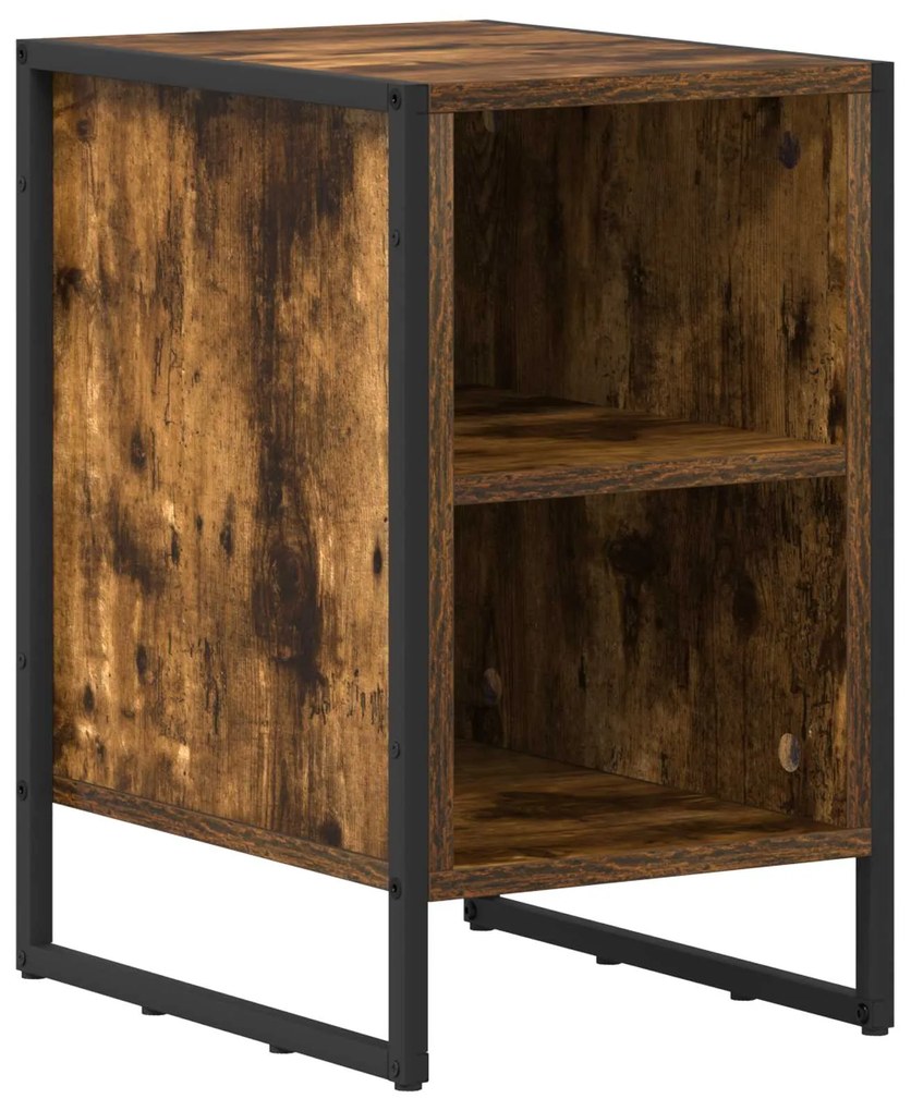 vidaXL Κομοδίνο 2 pcs Καπνιστό Δρυς 39.5 x 30 x 50 εκ