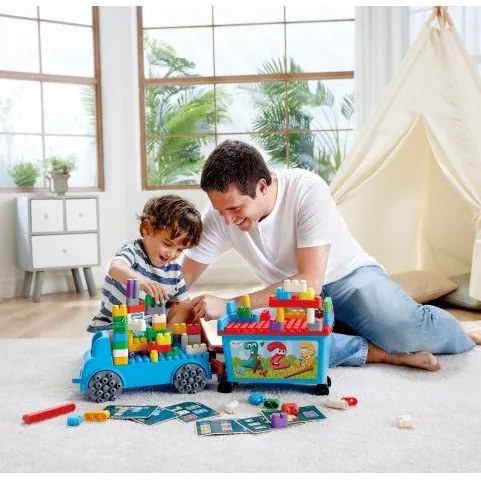 Hape PolyM Σετ Κατασκευών Παίζω & Μετράω Tow Truck 114Τμχ