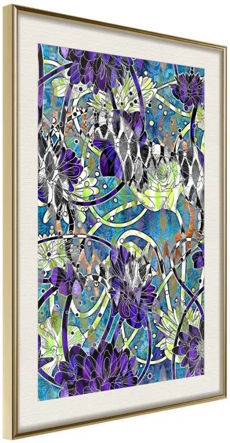 Αφίσα - Modern Arabesque - 30x45 - Χρυσό - Με πασπαρτού