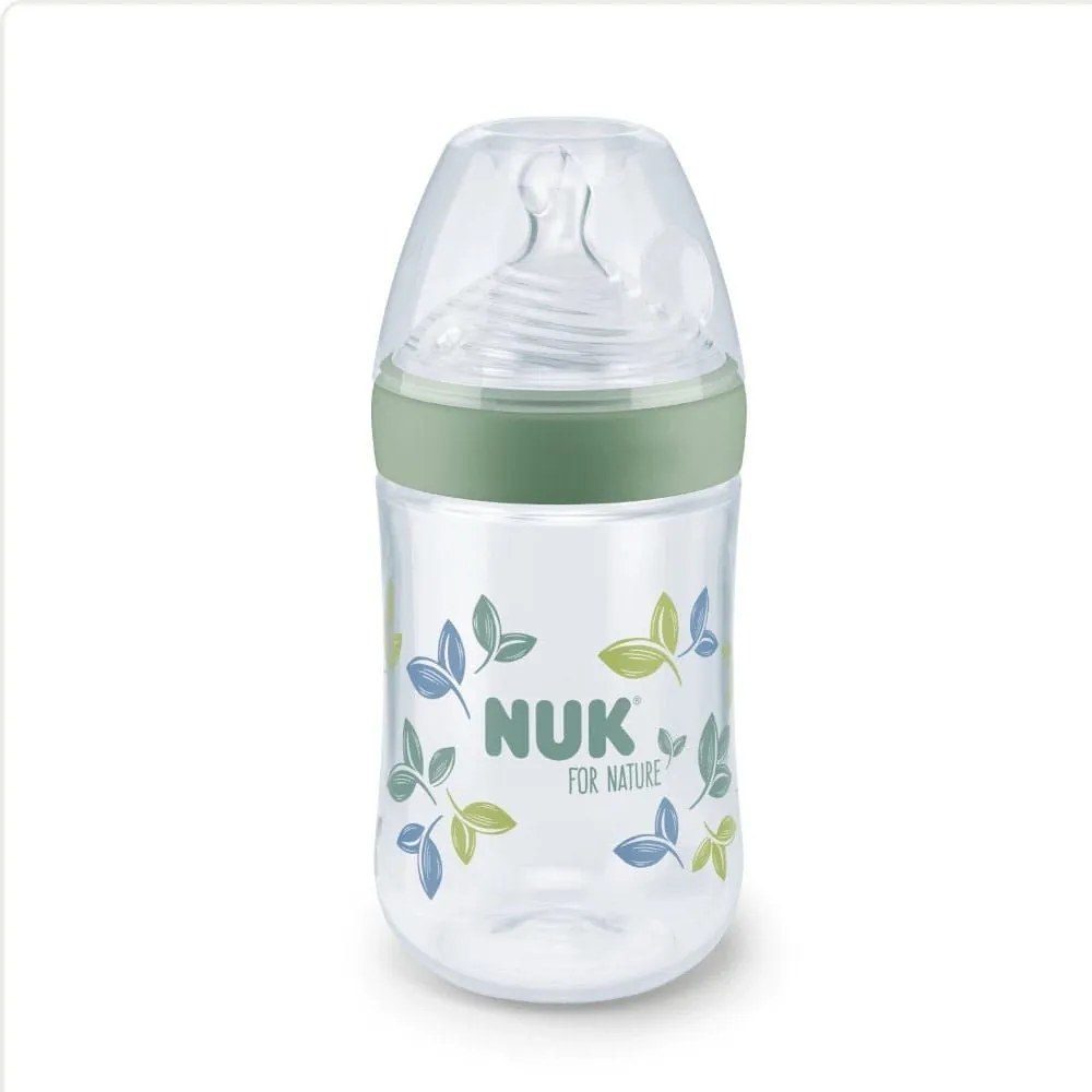 Μπιμπερό For Nature 10742004 Temperature Control 260ml 6-18 Μηνών Green Nuk 260ml Polypropylene