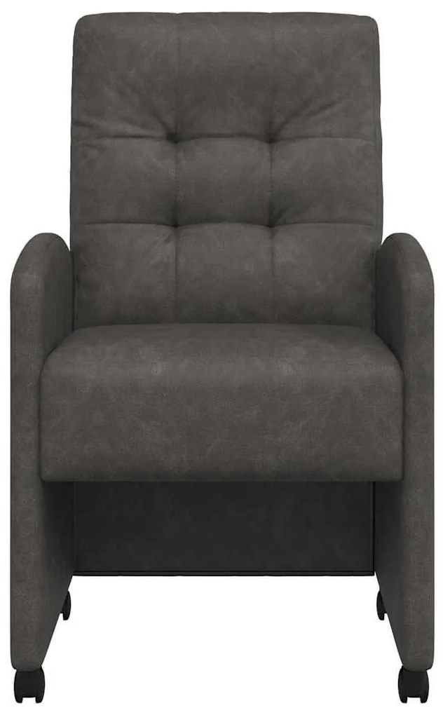 vidaXL Καρέκλες Φαγητού με Ρόδες 2 pcs Μαύρο 58 x 67 x 97 εκ