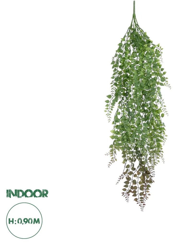 GloboStar® Artificial Garden HANGING ADIANTUM 20838 Τεχνητό Διακοσμητικό Κρεμαστό Κλαδί Αδίαντο Μ20 x Π6 x Υ90cm