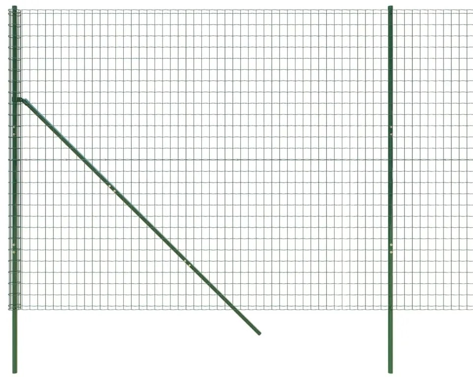 vidaXL Συρματόπλεγμα Περίφραξης Πράσινο 1,6x25 μ. Γαλβανισμένο Ατσάλι