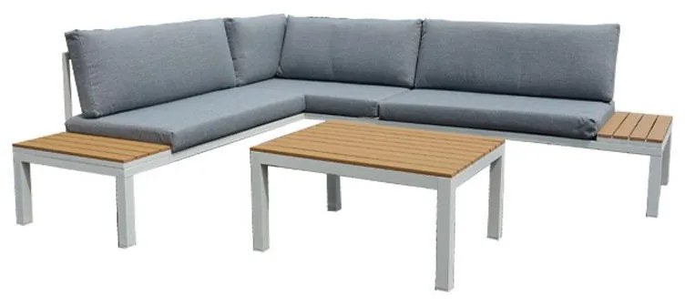 Σετ Κήπου γωνιακό 3 τεμ Puebla Fylliana Λευκό 270x220x77 εκ. 270x220x77 εκ.