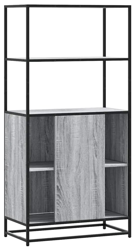 Highboard Grey Sonoma Κατασκευασμένο ξύλο και μέταλλο - Γκρι