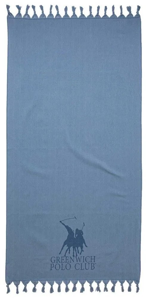 Πετσέτα Θαλάσσης - Παρεό 3795 Blue Greenwich Polo Club Θαλάσσης 90x170cm 100% Cotton