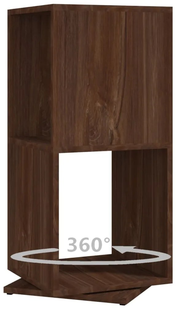 vidaXL Ντουλάπι Περιστρ. Καφέ Δρυς 34,5x34,5x75,5 εκ. Επεξ. Ξύλο
