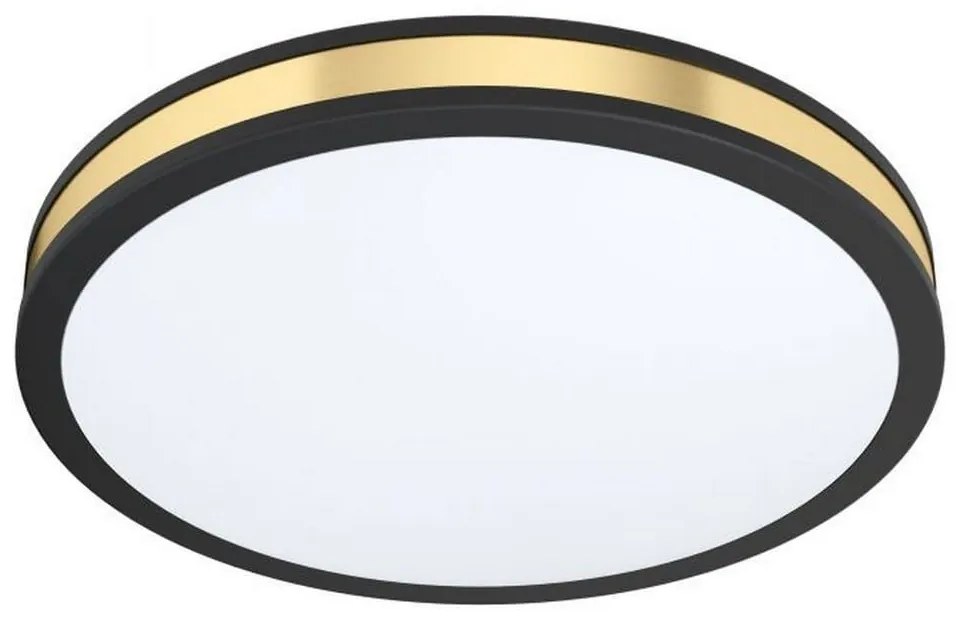 Φωτιστικό Οροφής-Πλαφονιέρα Led Pescaito 99407 Ø380 3000K Black-Gold Eglo Metal, Plastic
