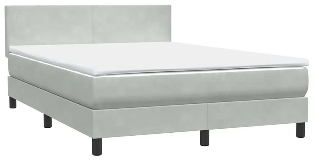 ΚΡΕΒΑΤΙ BOXSPRING ΜΕ ΣΤΡΩΜΑ ΑΝΟΙΧΤΟ ΓΚΡΙ 140X220 ΕΚ. ΒΕΛΟΥΔΙΝΟ 3316737